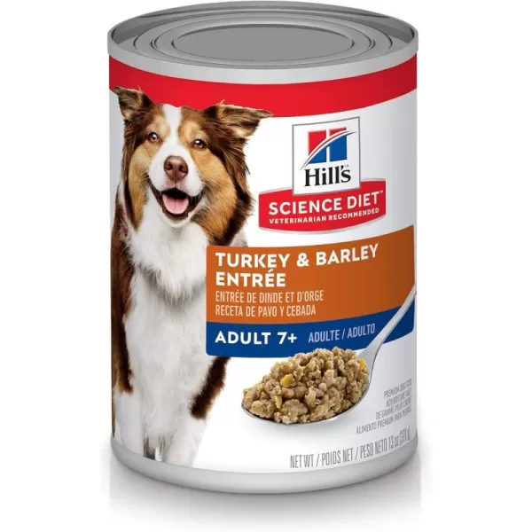 imageHills Science Diet Senior 7 Canned Wet Dog Food Variety Pack Chicken and Beef Recipes 13 oz Cans 12PackTurkey amp Barley 13 Oz 12 Pack
