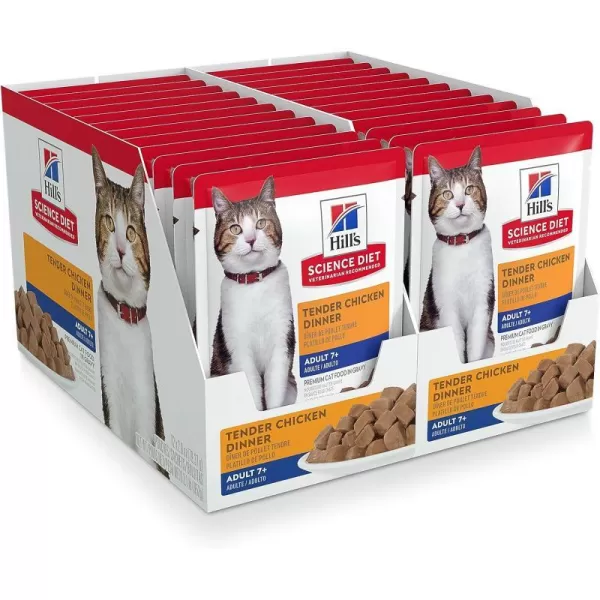 imageHills Science Diet Senior 7 Wet Cat Food Chicken Recipe 28 oz 24PackChicken 28 Ounce Pack of 24