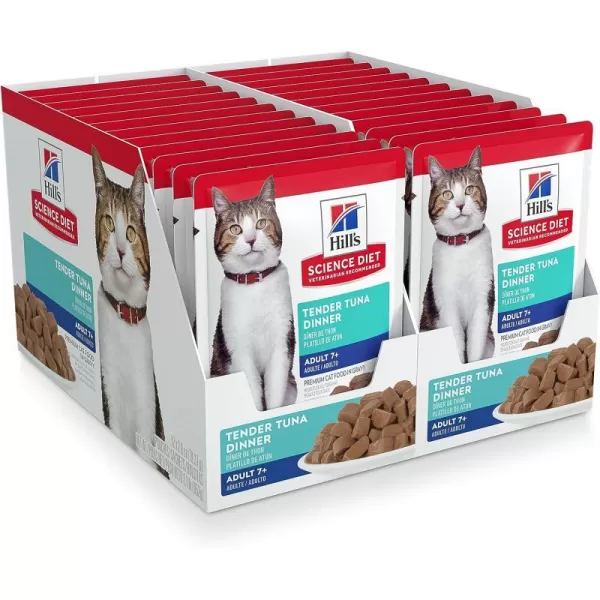 imageHills Science Diet Senior 7 Wet Cat Food Pouches 28 oz 24PackHills Science Diet Senior 7 Wet Cat Food Pouches 28 oz 24Pack