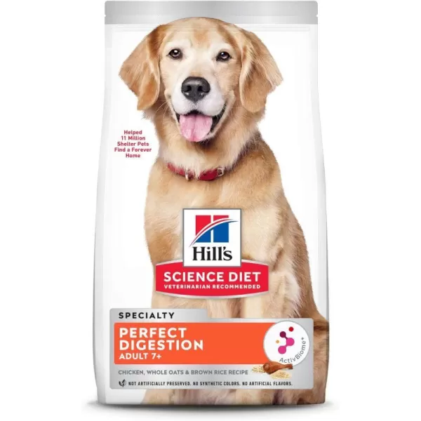 imageHills Science Diet Senior Adult 7 Dry Dog Food Small Bites Perfect Digestion Chicken Recipe 12 lb Bag12 Pound Pack of 1