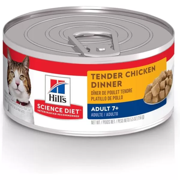 imageHills Science Diet Wet Cat Food Adult 7 for Senior Cats Chunks amp Gravy Tender Chicken Recipe 5 oz Cans 24PackTender Chicken  Chunks amp Gravy