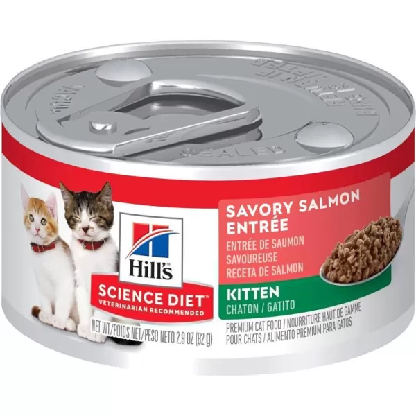 imageHills Science Diet Wet Cat Food Kitten Savory Salmon Recipe 29 oz Cans 24PackHills Science Diet Wet Cat Food Kitten Savory Salmon Recipe 29 oz Cans 24Pack