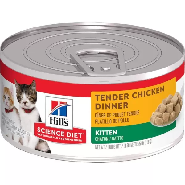 imageHills Science Diet Wet Cat Food Kitten Savory Turkey Entre 55 oz Cans 24PackChicken 55 Ounce Pack of 24