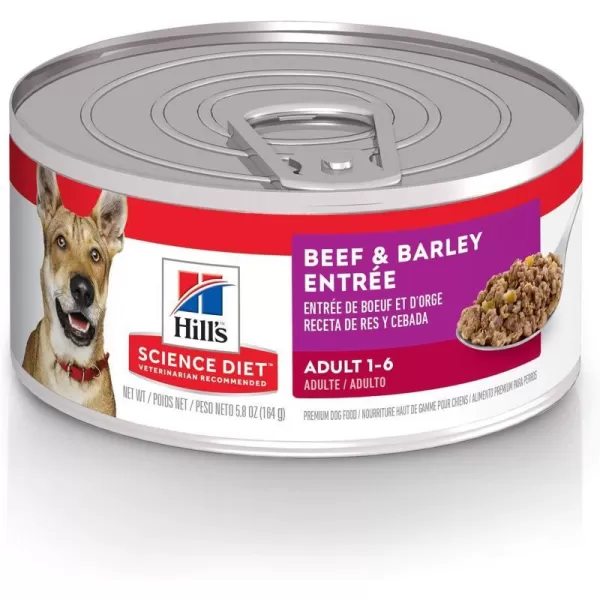 imageHills Science Diet Wet Dog Food Adult Beef amp Barley Recipe 58 oz Cans 24Pack58 oz 24 Pack Whitered