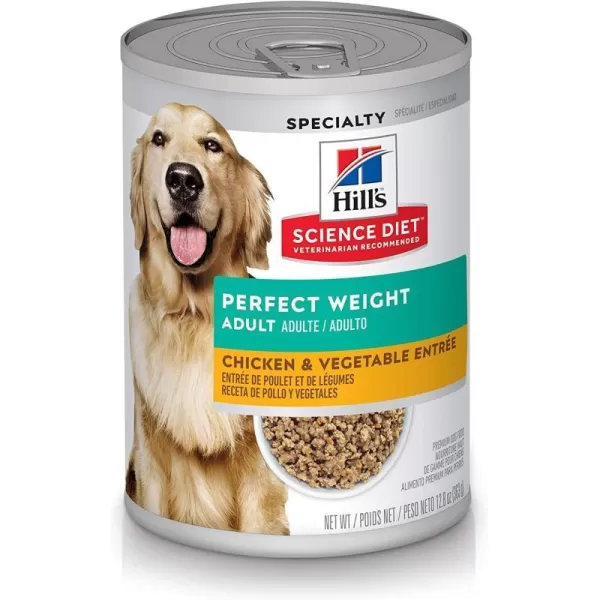 imageHills Science Diet Wet Dog Food Adult Perfect for Weight Management Hearty Vegetable amp Chicken Stew Recipe 125 oz Cans 12pack128 Ounce Pack of 12
