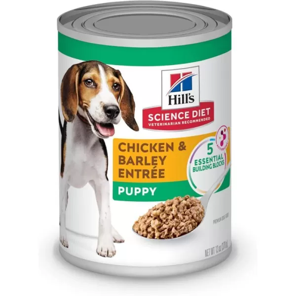 imageHills Science Diet Wet Dog Food Puppy Savory Stew with Chicken amp Vegetables Recipe 128 oz Cans 12PackChicken amp Barley
