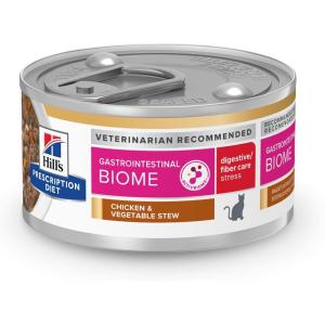 imageHills Prescription Diet Gastrointestinal Biome DigestiveFiber Care Chicken ampamp Vegetable Stew Wet Cat Food Veterinary Diet 29 oz Cans Pack of 24Chicken  Vegetable Stew