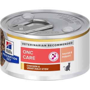 imageHills Prescription Diet ONC Care Wet Cat Food Chicken ampamp Vegetable Stew Veterinary Diet 29 oz Cans 24PackChicken