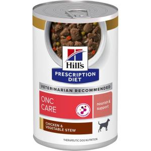 imageHills Prescription Diet ONC Care Wet Dog Food Chicken ampamp Vegetable Stew Veterinary Diet 125 oz Cans 12PackChicken