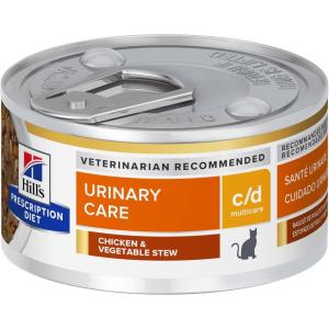 imageHills Prescription Diet cd Multicare Urinary Care with Ocean Fish Wet Cat Food Veterinary Diet 55 oz Cans 24PackChicken  Vegetable Stew