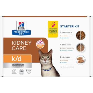 imageHills Prescription Diet kd Kidney Care with Chicken Wet Cat Food Veterinary Diet 55 oz Cans 24PackStarter Kit