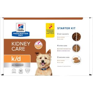 imageHills Prescription Diet kd Kidney Care with Chicken Wet Dog Food Renal Food Veterinary Diet 13 Oz Cans Pack of 12Starter Kit