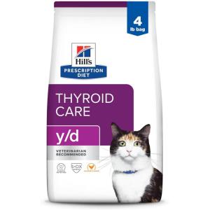 imageHills Prescription Diet yd Thyroid Care Dry Cat Food Veterinary Diet 85 lb BagChicken