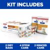 imageHills Prescription Diet kd Kidney Care Starter Kit Variety Pack Cat Food Veterinary Diet 525 oz Dry Food 2 55 oz Cans 2 29 oz Cans 4Variety Pack
