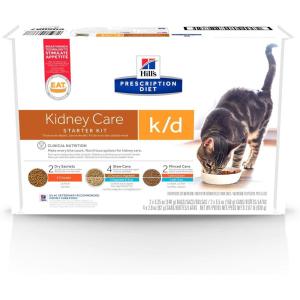 imageHills Prescription Diet kd Kidney Care Starter Kit Variety Pack Cat Food Veterinary Diet 525 oz Dry Food 2 55 oz Cans 2 29 oz Cans 4Variety Pack