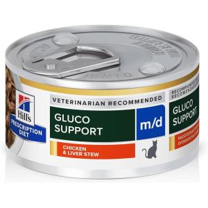 imageHills Prescription Diet md GlucoSupport Chicken ampamp Liver Stew Canned Cat Food Veterinary Diet 29 oz 24Pack Wet FoodChicken  Liver Stew