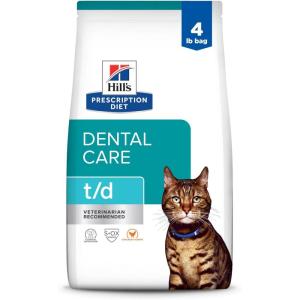 imageHills Prescription Diet td Dental Care Chicken Flavor Dry Cat Food Veterinary Diet 4 lb BagChicken