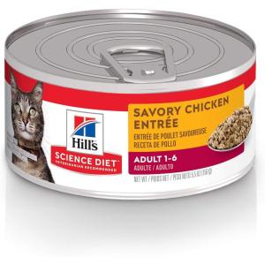 imageHills Science Diet Adult 16 Adult 16 Premium Nutrition Wet Cat Food Chicken Minced 5 oz Can Case of 24Chicken Minced