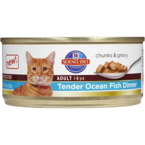 imageHills Science Diet Adult 16 Adult 16 Premium Nutrition Wet Cat Food Chicken Minced 5 oz Can Case of 24Ocean Fish Stew