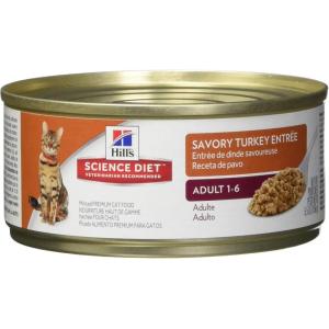 imageHills Science Diet Adult 16 Adult 16 Premium Nutrition Wet Cat Food Chicken Minced 5 oz Can Case of 24Turkey Minced