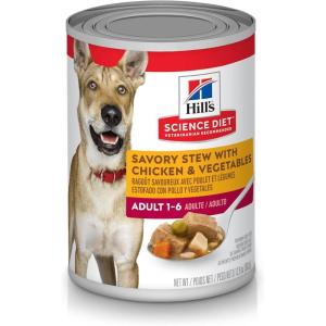 imageHills Science Diet Adult 16 Adult 16 Premium Nutrition Wet Dog Food Chicken ampamp Barley Loaf 13 oz Can Case of 12Chicken  Vegetables Stew