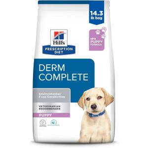 imageHills Prescription Diet Derm Complete Puppy EnvironmentalFood Sensitivities Rice ampamp Egg Recipe Dry Dog Food Veterinary Diet 143 lb BagRice  Egg  Puppy