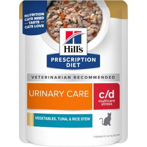 imageHills Prescription Diet cd Multicare Stress Feline Chicken Vegetables and Rice Stew 28oz 24Pack Wet FoodVegetable  Tuna   Rice Stew