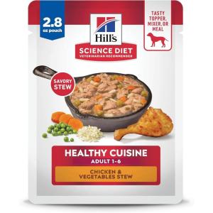 imageHills Science Diet Healthy Cuisine Adult 16 Great Taste Wet Dog Food Chicken ampamp Vegetables Stew 28 oz Pounch Case of 24