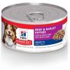 imageHills Science Diet Adult 7 Senior Adult 7 Premium Nutrition Wet Dog Food Variety Pack Chicken ampamp Barley Beef ampamp Barley Loaf 13 oz Can Variety Pack Case of 12Beef  Barley Loaf
