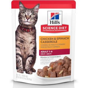 imageHills Science Diet Adult 16 Adult 16 Premium Nutrition Wet Cat Food Variety Case Tuna Chicken Ocean Fish Stew 28 oz Pouch Variety Case Case of 12Chicken Casserole Stew