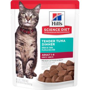 imageHills Science Diet Adult 16 Adult 16 Premium Nutrition Wet Cat Food Variety Case Tuna Chicken Ocean Fish Stew 28 oz Pouch Variety Case Case of 12Tuna Stew