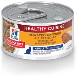 imageHills Science Diet Adult 7 Senior Adult 7 Premium Nutrition Wet Cat Food Chicken Minced 29 oz Can Case of 24Roasted Chicken  Rice Stew