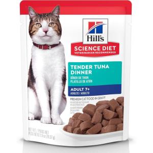 imageHills Science Diet Adult 7 Senior Adult 7 Premium Nutrition Wet Cat Food Tuna Stew 28 oz Pouch Case of 24Tuna Stew