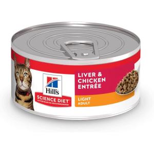 imageHills Science Diet Adult Light Liver ampamp Chicken Entree Canned Cat Food 55 oz Case of 24Liver