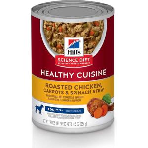 imageHills Science Diet Healthy Cuisine Senior Adult 7 Senior Premium Nutrition Wet Dog Food Roasted Chicken Carrots ampamp Spinach Stew 125 oz Can Case of 12Roasted Chicken  Carrots  Spinach