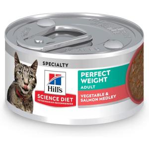 imageHills Science Diet Perfect Weight Adult 16 Weight Management Support Wet Cat Food Salmon ampamp Vegetables Stew 29 oz Can Case of 24