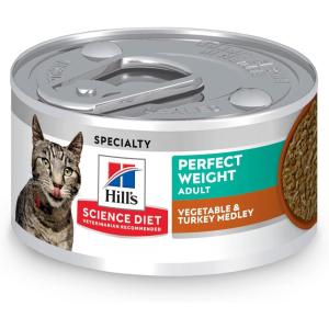 imageHills Science Diet Perfect Weight Roasted Vegetable and Chicken Medley Canned Cat Food 29 oz Case of 24Turkey  Vegetables Stew