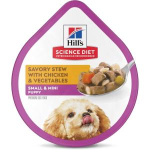imageHills Science Diet Puppy Small Paws Savory Stew Chicken ampamp Vegetables Canned Wet Dog Food 35 oz Case of 12Chicken  Vegetables Stew