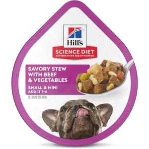 imageHills Science Diet Small ampamp Mini Adult 16 Small ampamp Mini Breeds Premium Nutrition Wet Dog Food Beef ampamp Vegetables Stew 35 oz Tray Case of 12Beef  Vegetables Stew