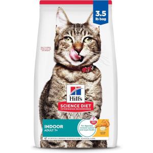 imageHills Science Diet Indoor Senior Adult 7 Easy Litter Box Cleanup Dry Cat Food Chicken Recipe 35 lb Bag