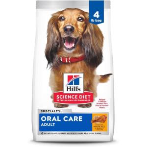 imageHills Science Diet Oral Care Adult 16 Plaque ampamp Tartar Buildup Support Dry Dog Food Chicken Rice ampamp Barley 4 lb BagChicken  Rice   Barley