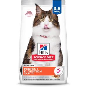 imageHills Science Diet Perfect Digestion Adult 16 Digestive Support Dry Cat Food Chicken Brown Rice ampamp Whole Oats 13 lb BagChicken  Brown Rice   Whole Oats