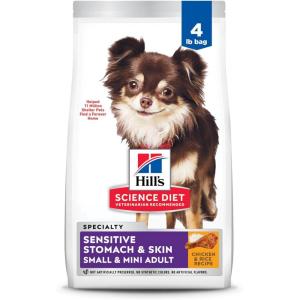 imageHills Science Diet Sensitive Stomach ampamp Skin Adult 16 Small ampamp Mini Breeds Stomach ampamp Skin Sensitivity Support Dry Dog Food Chicken Recipe 4 lb BagChicken