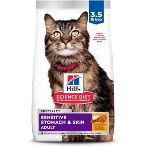 imageHills Science Diet Sensitive Stomach ampamp Skin Adult 16 Stomach ampamp Skin Sensitivity Support Dry Cat Food Chicken ampamp Rice 7 lb BagChicken  Rice