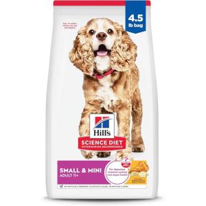 imageHills Science Diet Small ampamp Mini Senior Adult 11 Small ampamp Mini Breeds Senior Premium Nutrition Dry Dog Food Chicken Brown Rice ampamp Barley 45 lb BagChicken  Brown Rice  Barley