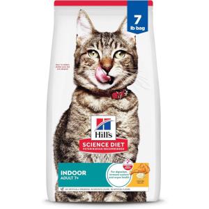 imageHills Science Diet Indoor Senior Adult 7 Easy Litter Box Cleanup Dry Cat Food Chicken Recipe 7 lb BagChicken