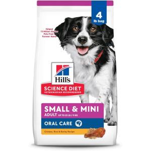 imageHills Science Diet Oral Care Adult 16 Small ampamp Mini Breeds Plaque ampamp Tartar Buildup Support Dry Dog Food Chicken Rice ampamp Barley 4 lb BagChicken  Rice   Barley