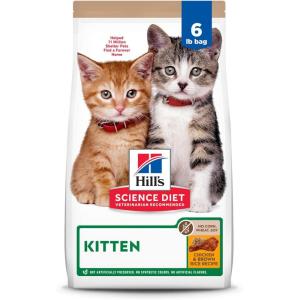imageHills Science Diet Kitten Kitten Premium Nutrition Dry Cat Food No Corn Wheat Soy Chicken ampamp Brown Rice 6 lb Bag