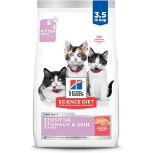 imageHills Science Diet Sensitive Stomach ampamp Skin Kitten Stomach ampamp Skin Sensitivity Support Dry Cat Food Salmon ampamp Brown Rice 35 lb BagSalmon  Brown Rice