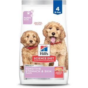 imageHills Science Diet Sensitive Stomach ampamp Skin Puppy Stomach ampamp Skin Sensitivity Support Dry Dog Food Salmon ampamp Brown Rice 4 lb BagSalmon  Brown Rice